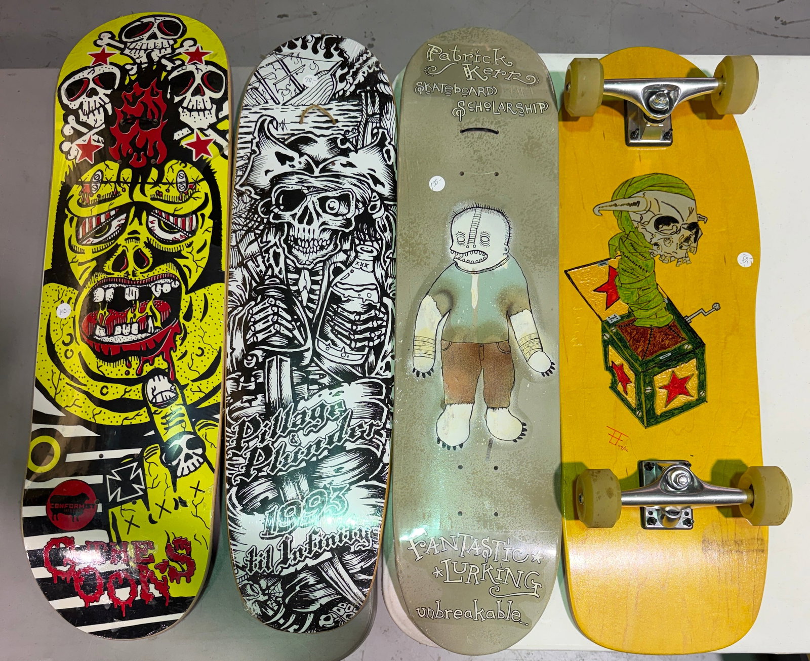 SKATEBOARDS AND DECKS: see title