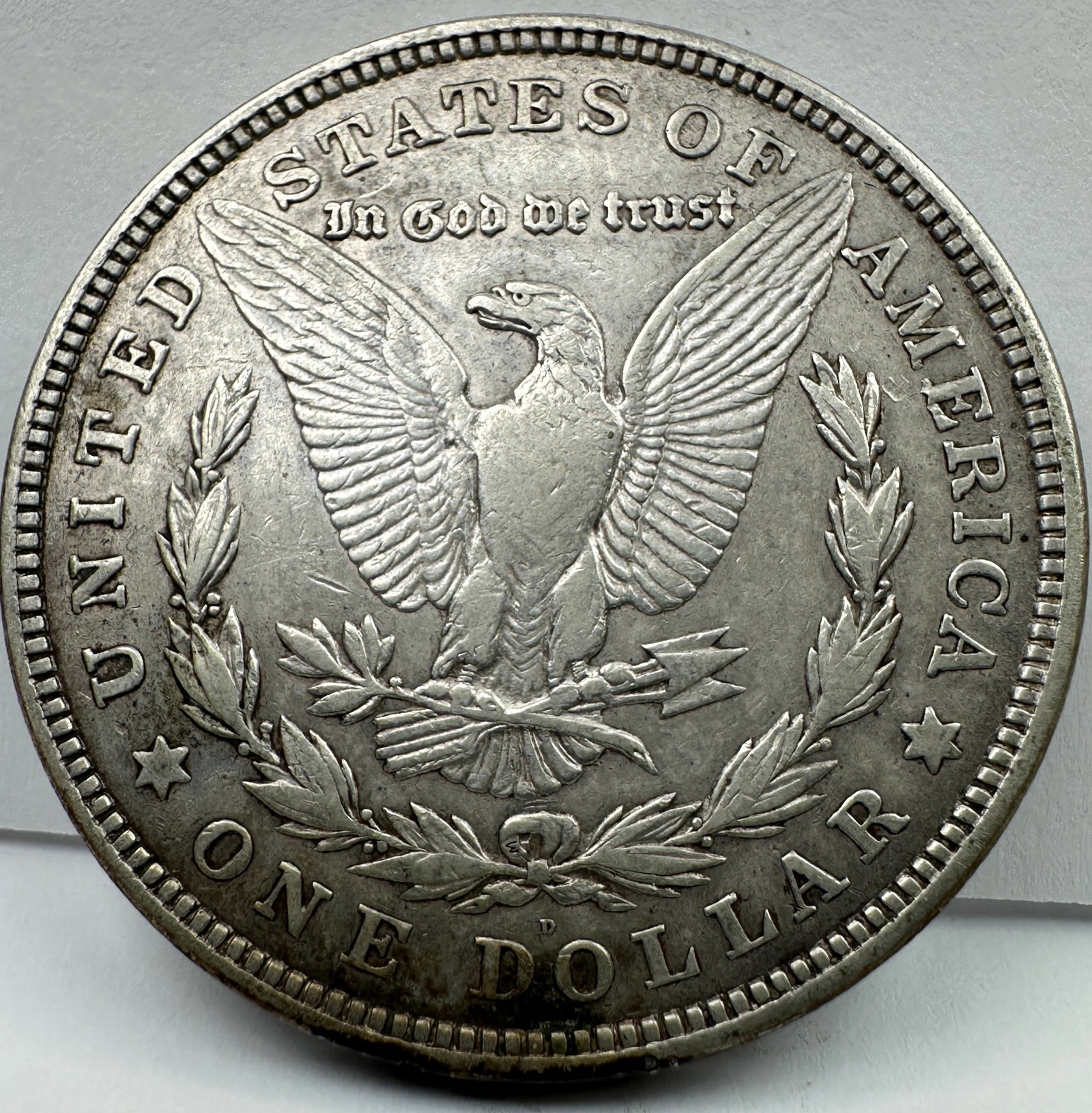 1921-D MORGAN SILVER DOLLAR: CIRCULATED