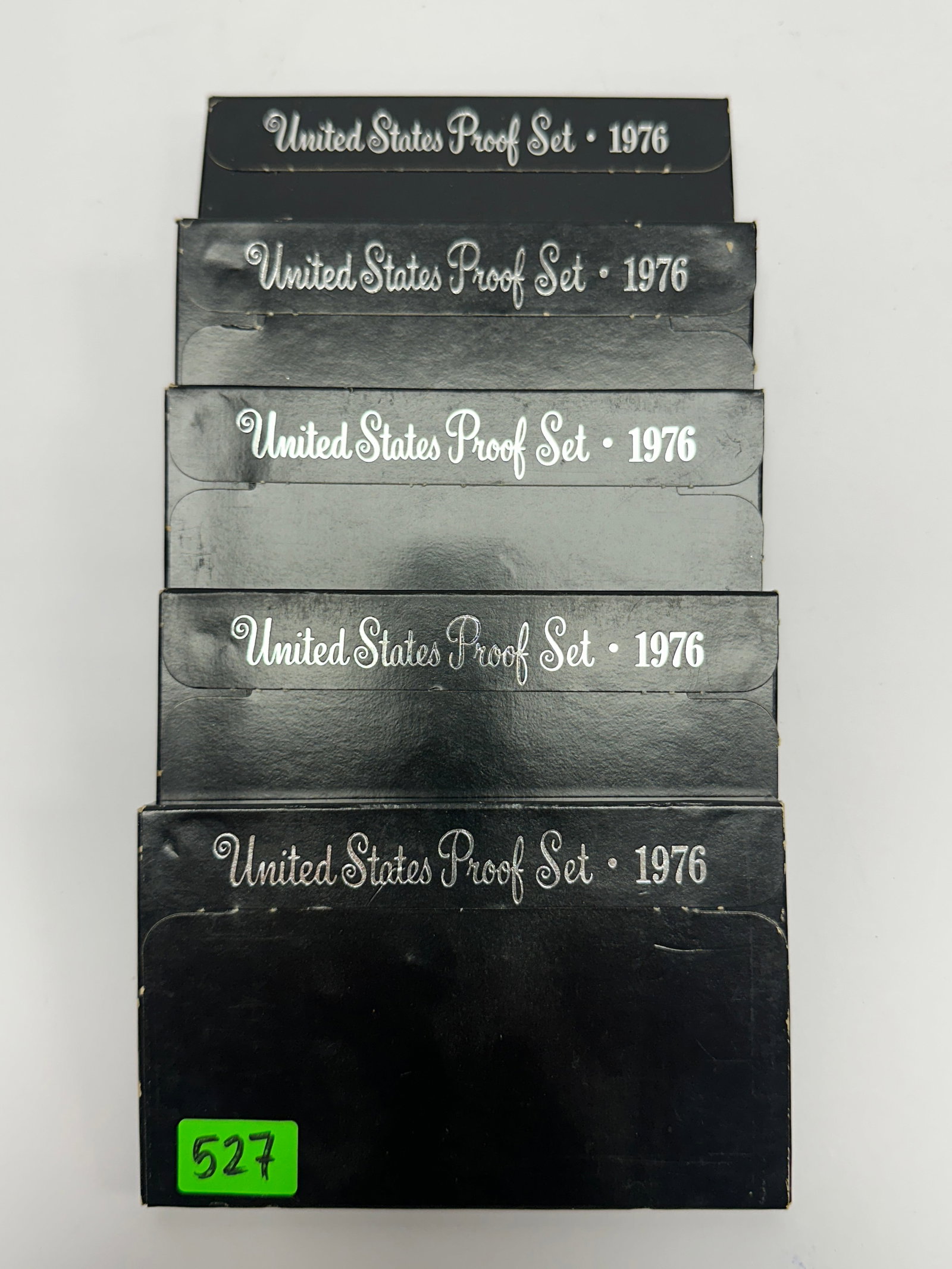 1976 U.S. PROOF COIN SETS: LOT OF 5, OGP