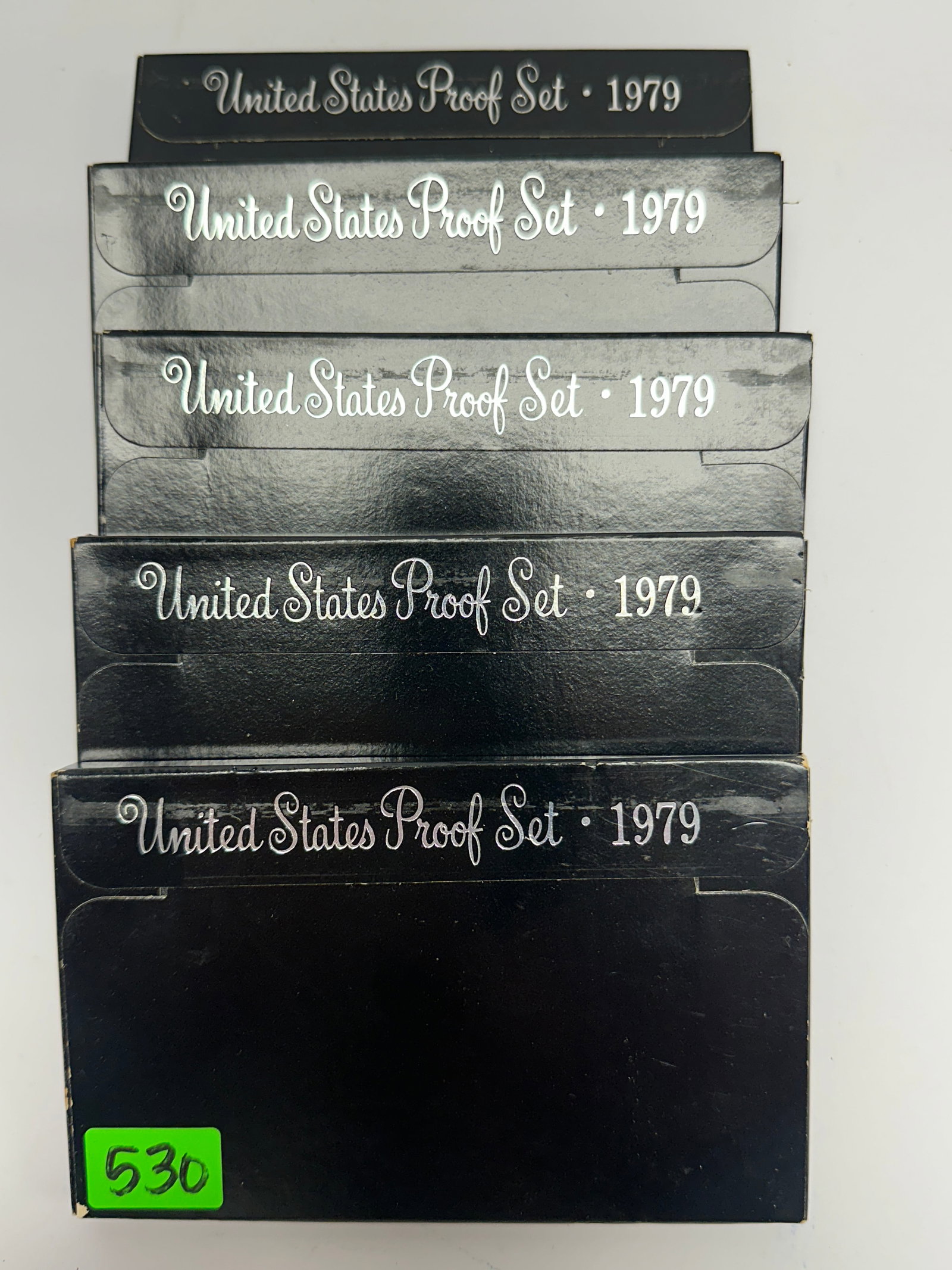 1979 U.S. PROOF COIN SETS: LOT OF 5, OGP