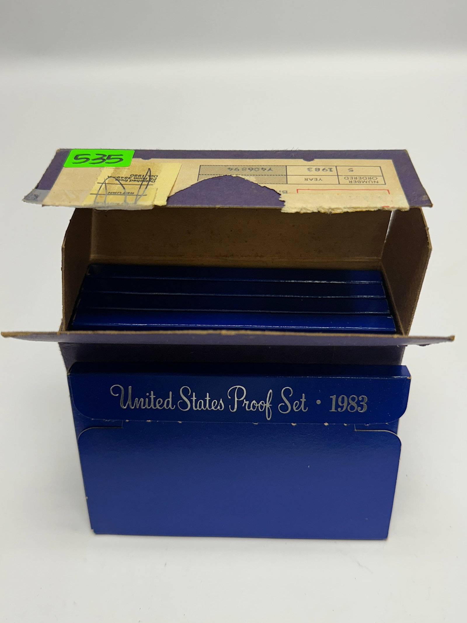 1983 U.S. PROOF COIN SETS: LOT OF 5, OGP PLUS ORIGINAL OUTER CARTON.