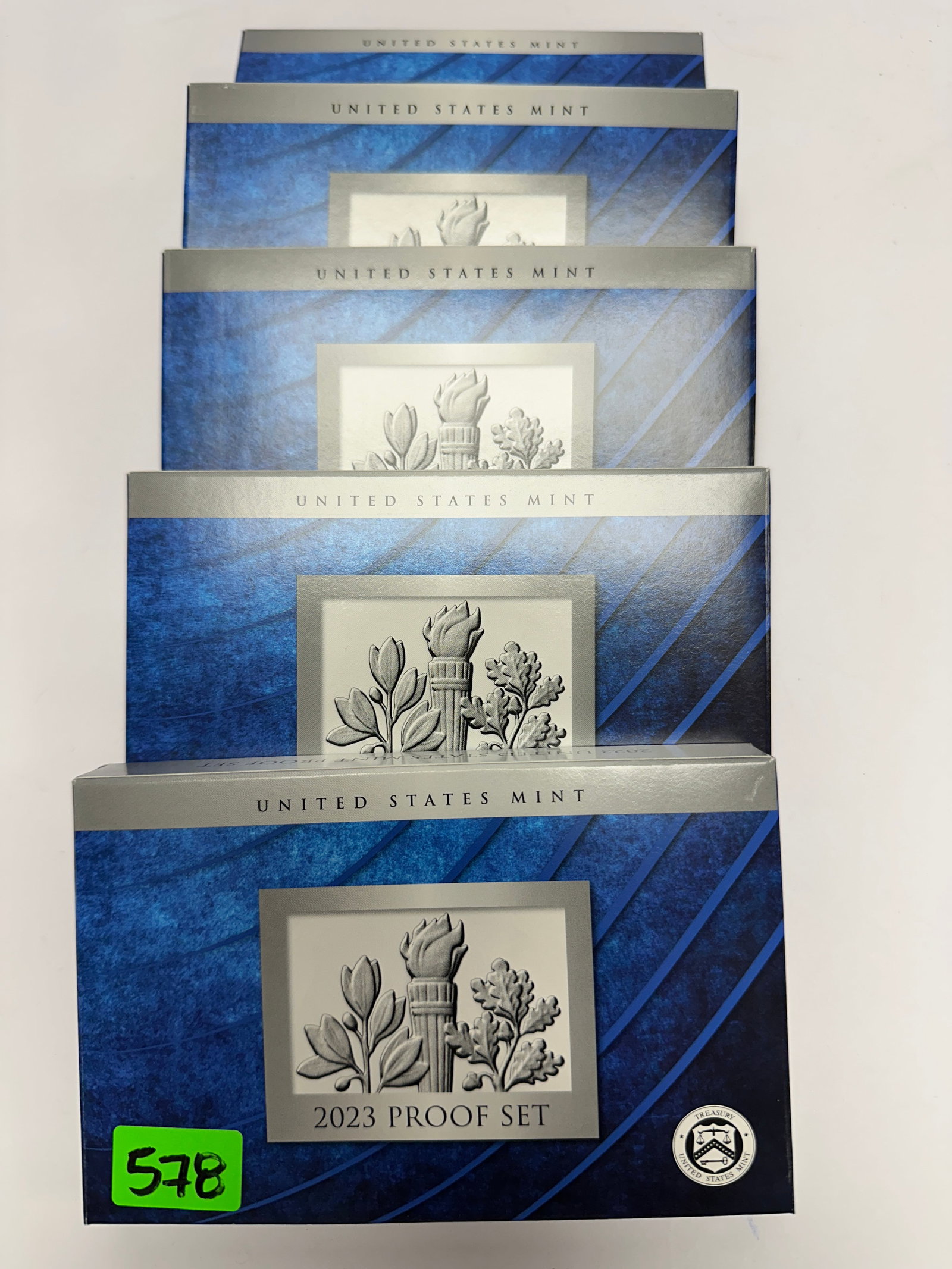 2023 U.S. PROOF COIN SETS: LOT OF 5, OGP