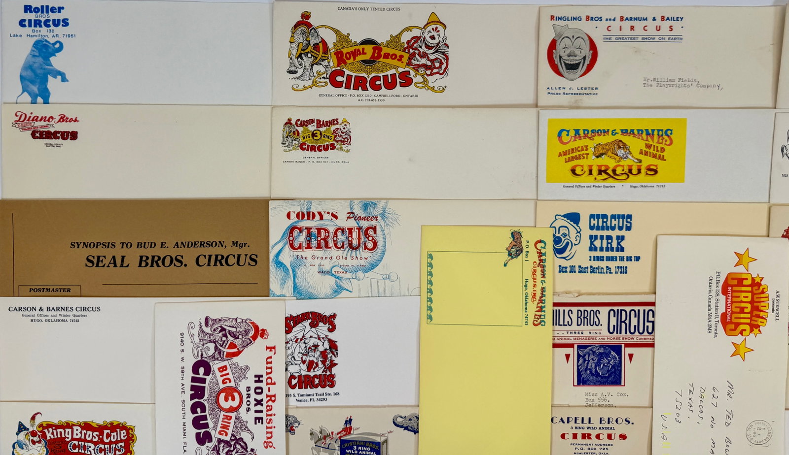 CIRCUS ENVELOPES - 2