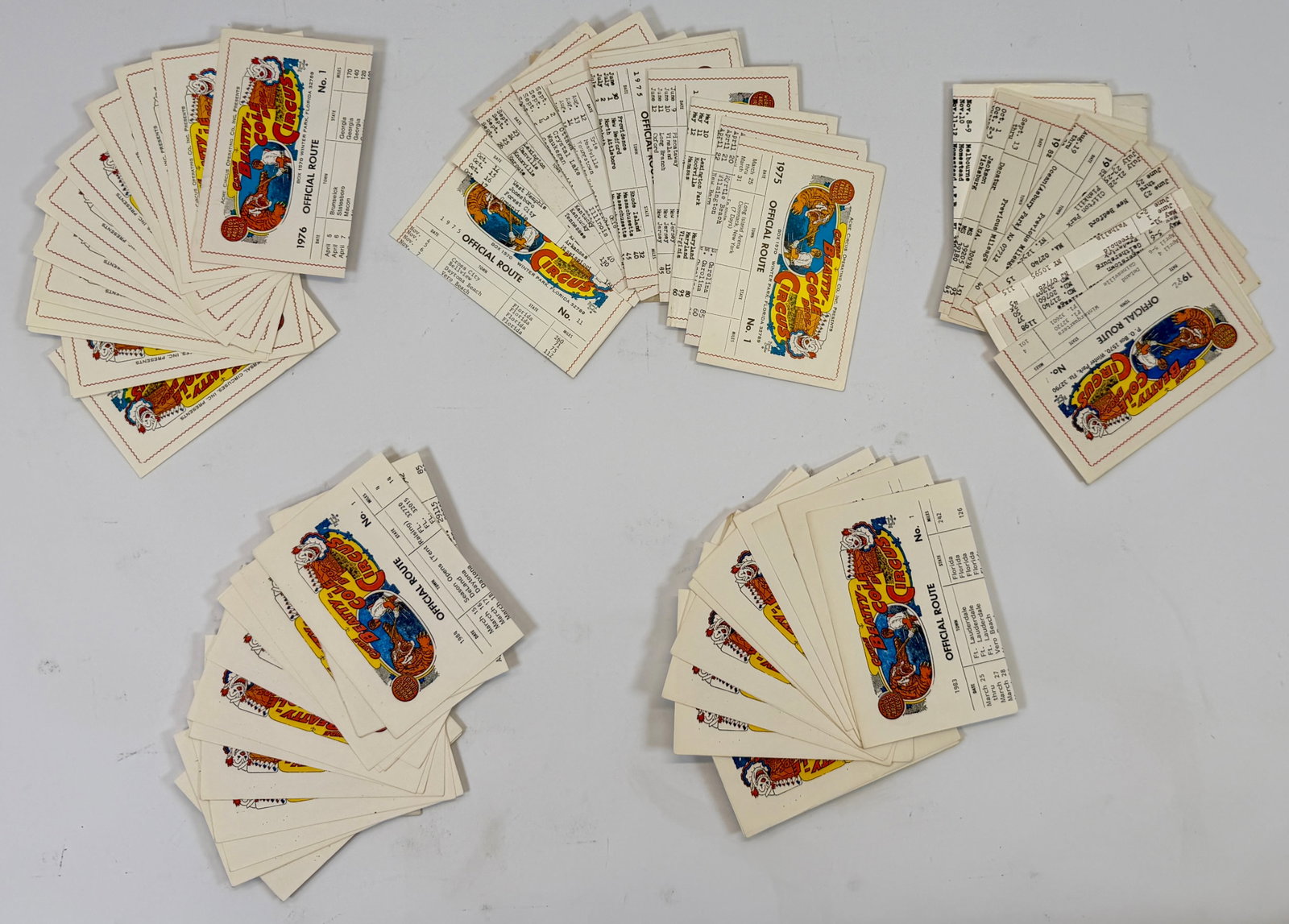 CIRCUS ROUTE CARD COLLECTION - BEATTY-COLE (1 of 1)
