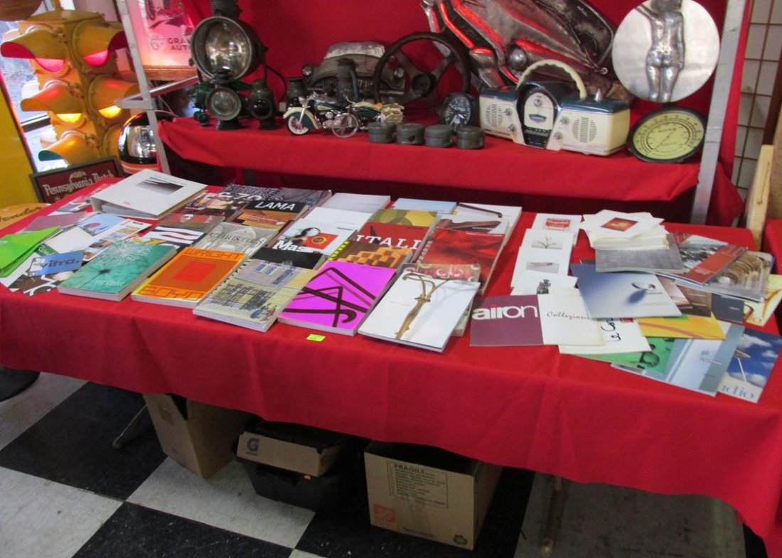 Collection of Modern Design Auction & Mfg. catalogs: Wright, PBMA, Poulsen, Artifort, etc.