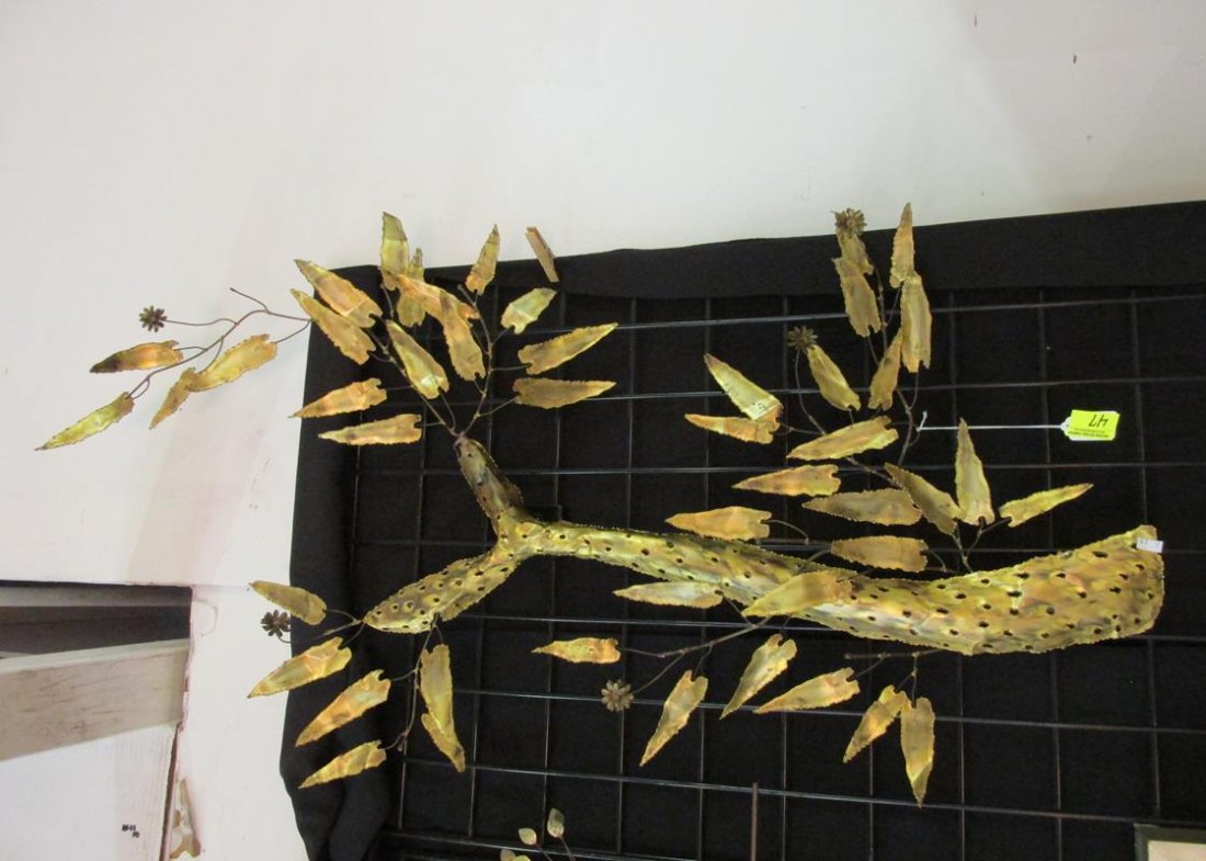 Curtis Jere metal tree art, signed: SEE TITLE