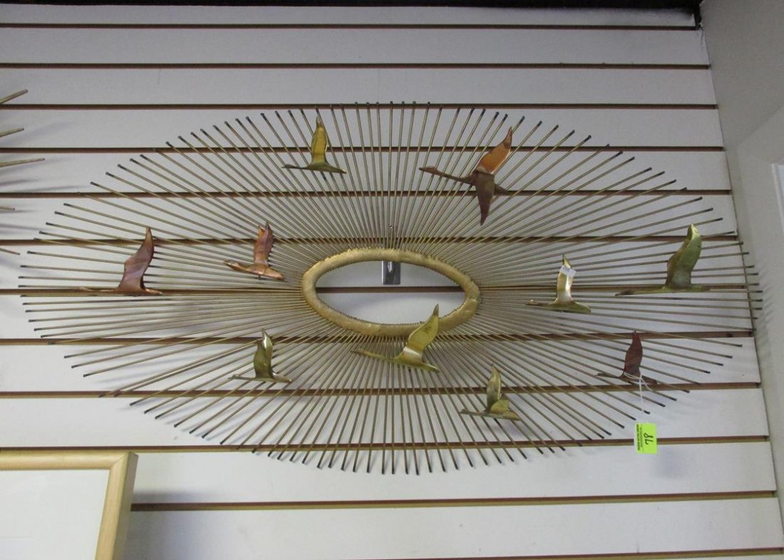 Curtis Jere Style Birds wall sculpture: 20"x38"