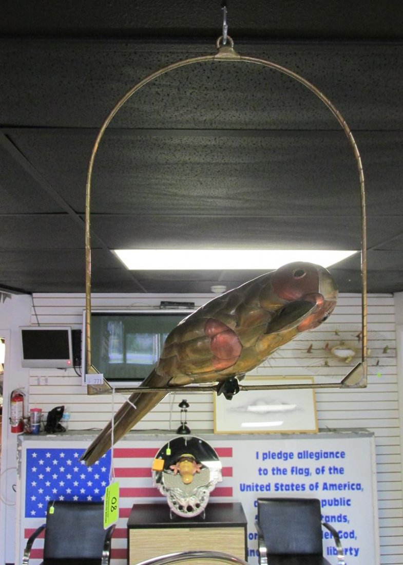 Sergio Bustamante perched parrot: SEE TITLE
