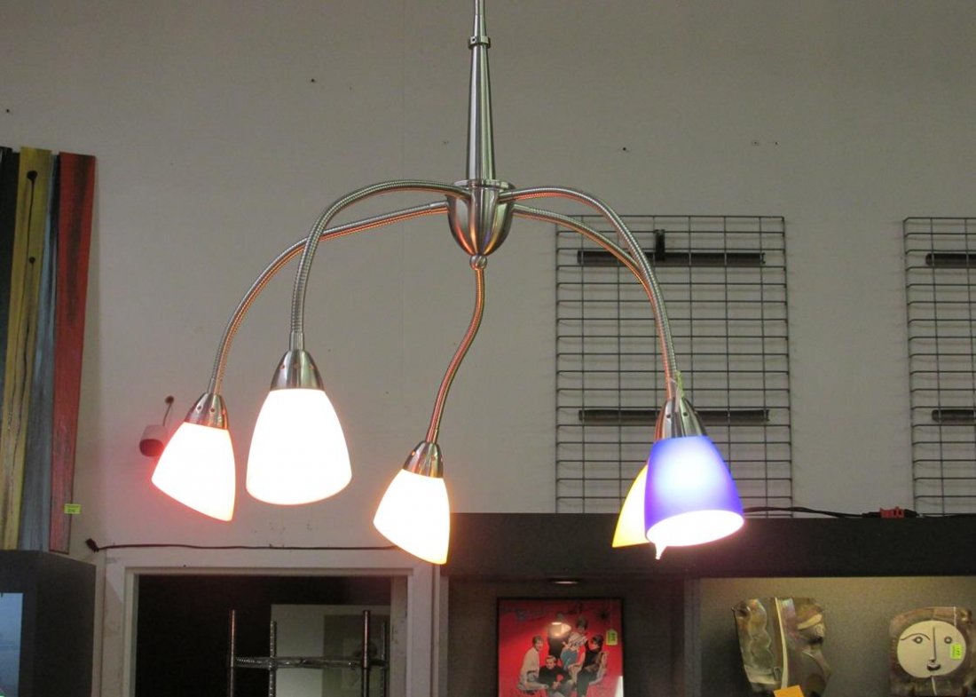 Multi-colored shade articulating lamp: SEE TITLE