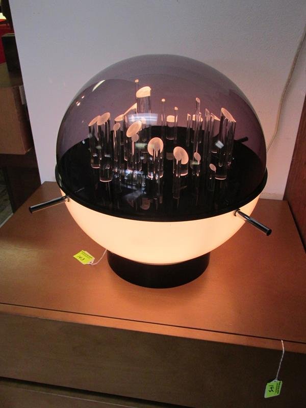 "ATOMIC" LUCITE TABLE LAMP, MANNER OF GEORGE NELSON: SEE TITLE