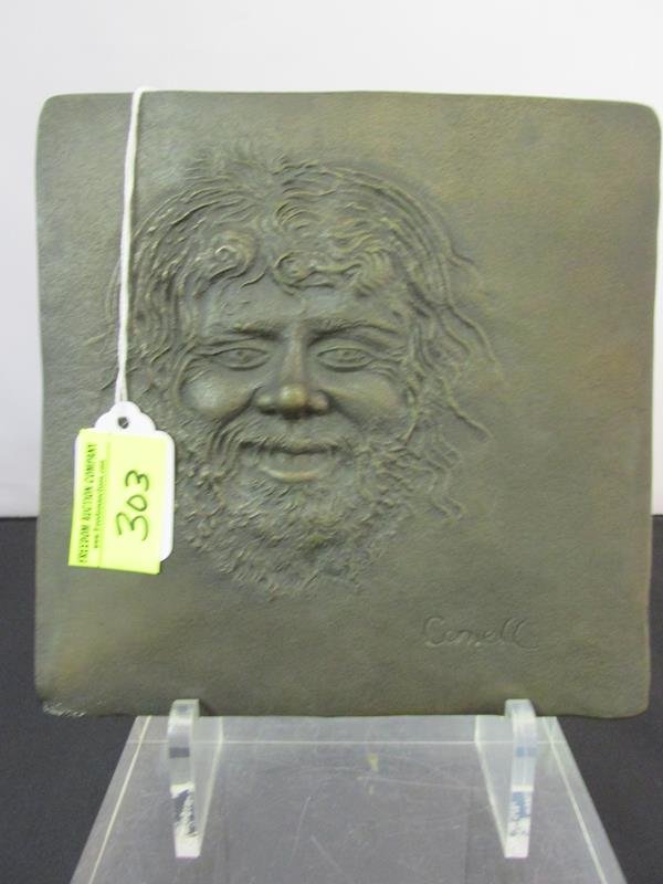 THOMAS CORNELL FOR J. WALTER THOMPSON BRONZE PLAQUE: SIGNED, NUMBERED, 1970