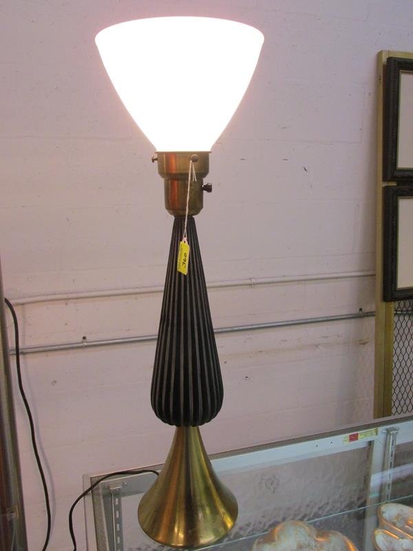 1950'S EBONY BODIED TABLE TORCHERE LAMP: SEE TITLE
