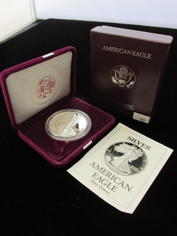 1990 AMERICAN SILVER EAGLE PROOF, OGP (1 of 2)