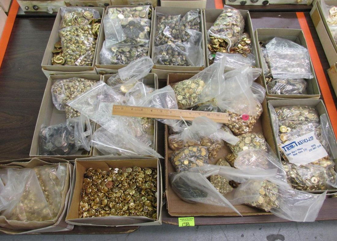 MIXED LOT OF GOLD, BRASS METALLIC DESIGNER BUTTONS (1 of 1)