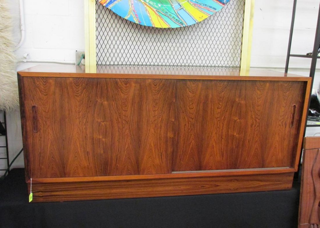 DANISH ROSEWOOD CREDENZA BY PETER HVIDT (ATTR.): FOR H.C. WINTHER/DENMARK, CONTROL TAG INSIDE