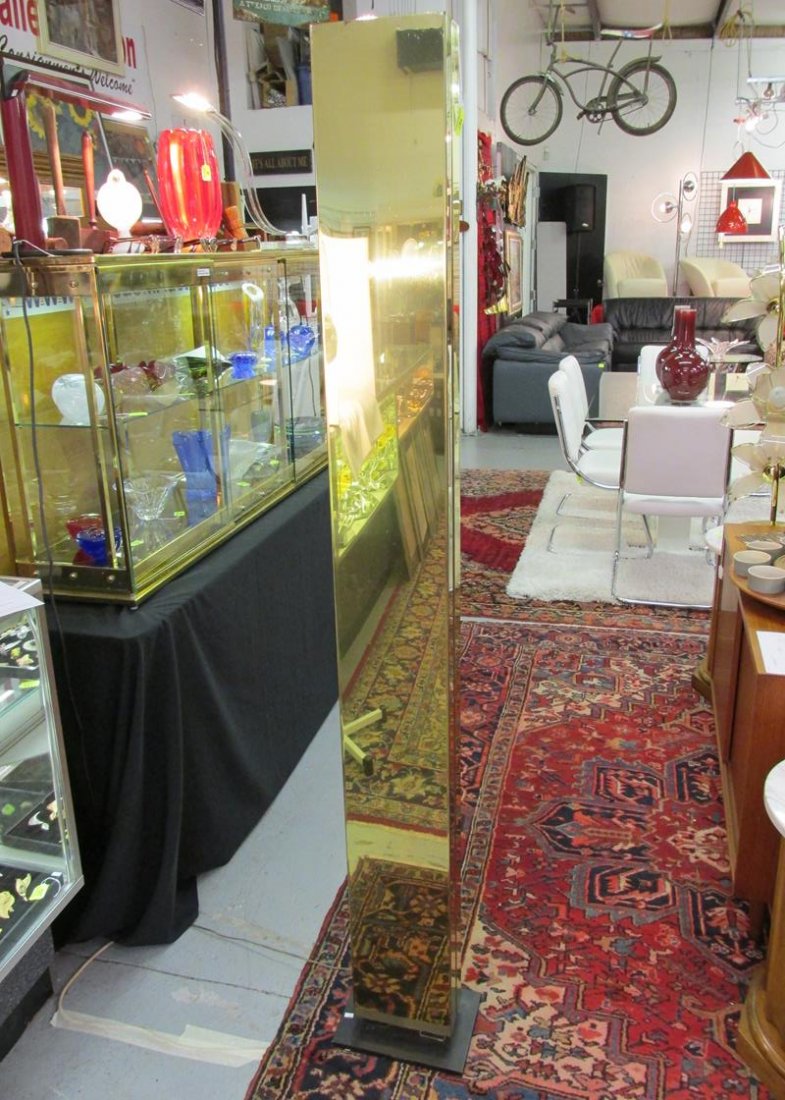 VINTAGE KOVACS BRASS COLUMNAR TORCHERE FLOOR LAMP: SEE TITLE