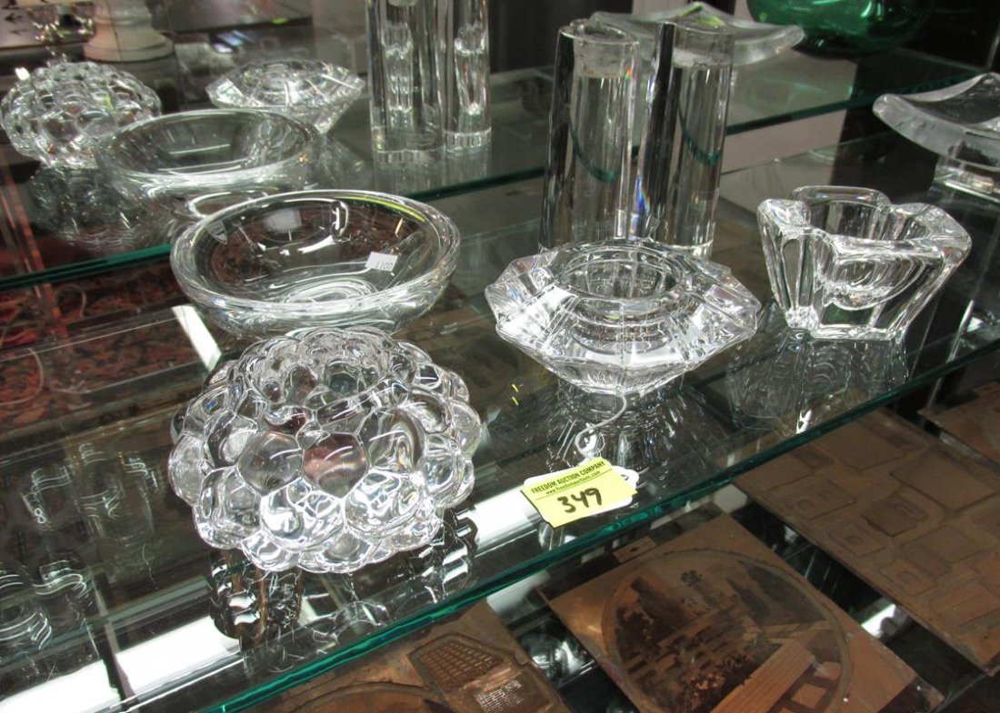 6 PC. ORREFORS GLASS ELEMENTS: SEE TITLE