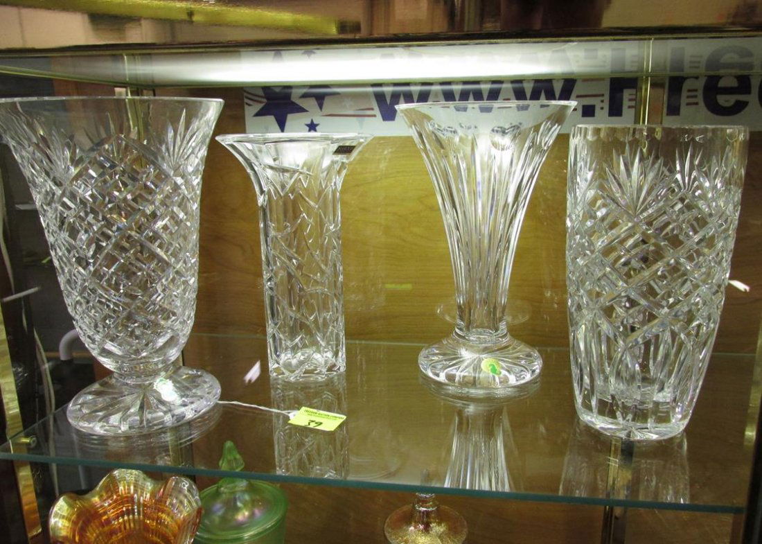 4 PC. WATERFORD CRYSTAL VASES (1 of 1)