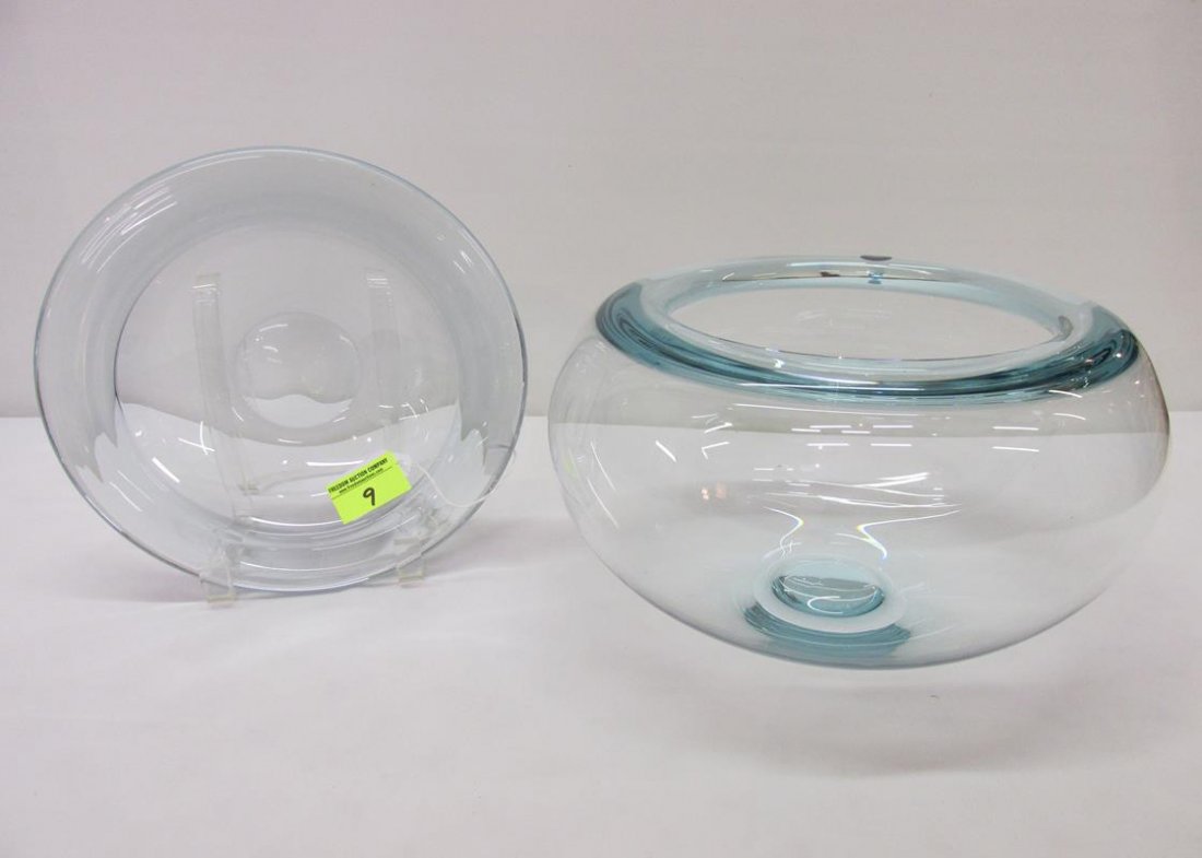 HOLMEGAARD & ROYAL COPENHAGEN, DENMARK, GLASS BOWLS: PER LUTKEN FOR HOLMEGAARD