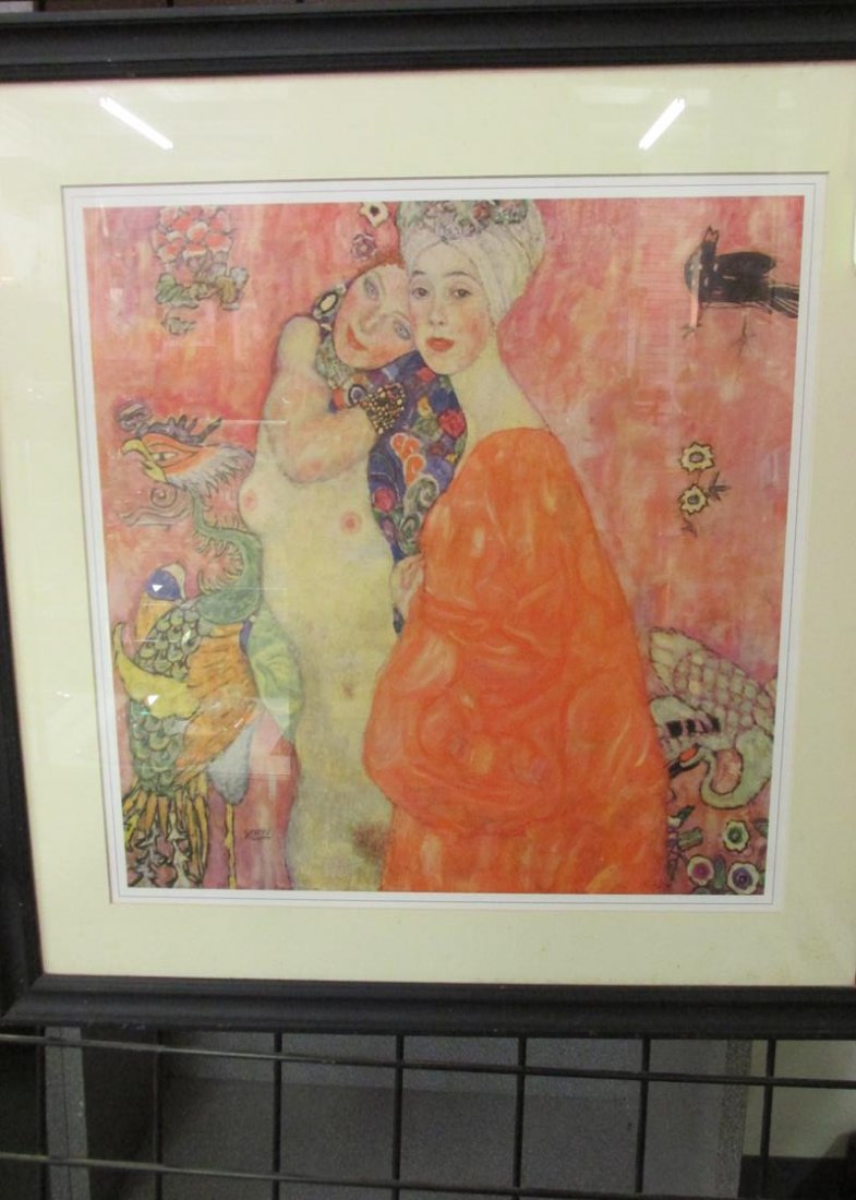 GIRL-FRIENDS BY GUSTAV KLIMT: 21.5"X21.5"