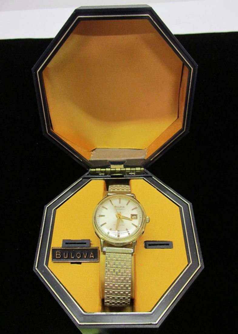BULOVA AEROJET MEN'S GOLD FILLED WRISTWATCH: SEE TITLE