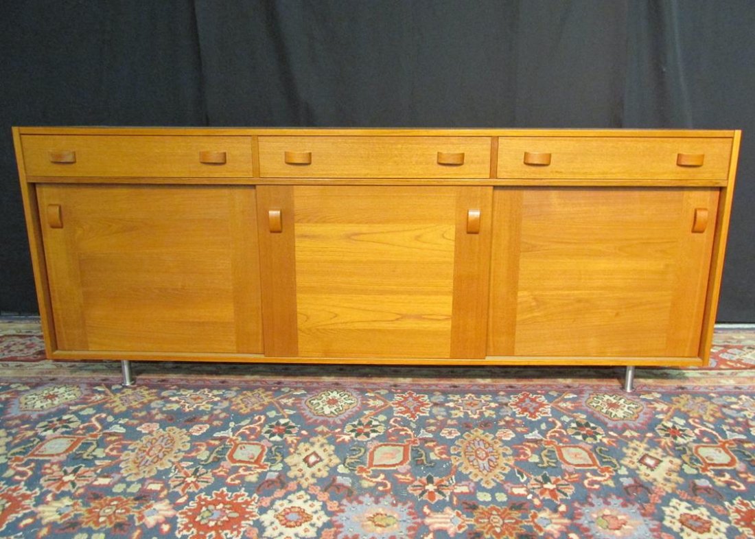 TEAK DANISH CREDENZA: EXCELLENT CONDITION, 72"W, 19"D, 30"H