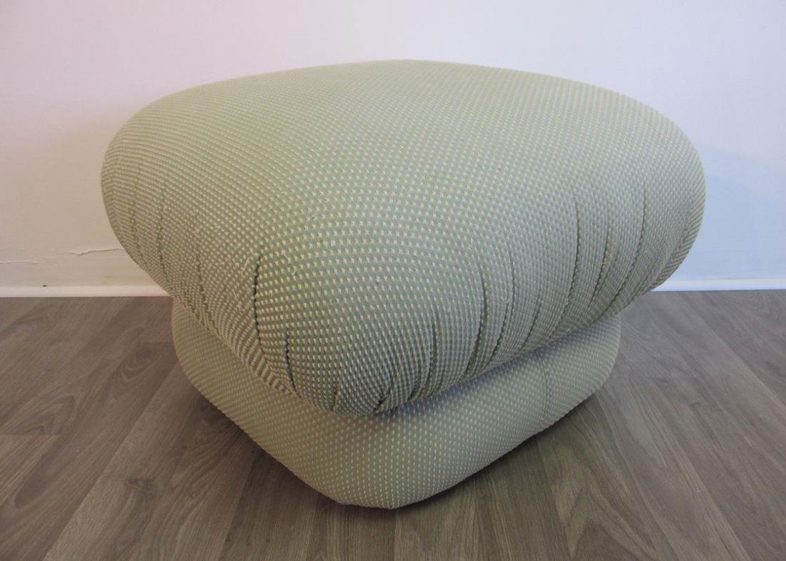 THAYER COGGIN "POOF" OTTOMAN, SIGNED: SEE TITLE
