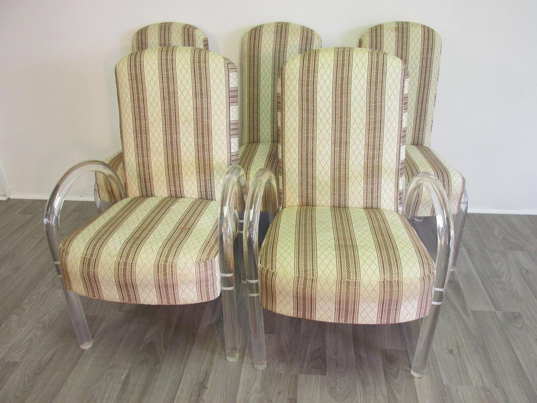 CHARLES HOLLIS JONES STYLE DINING CHAIRS: 2 CAPTAIN, 2 SIDE CHAIRS, UPHOLSTERY NEEDS TO BE REPLACED, SOME HOLES/TEARS