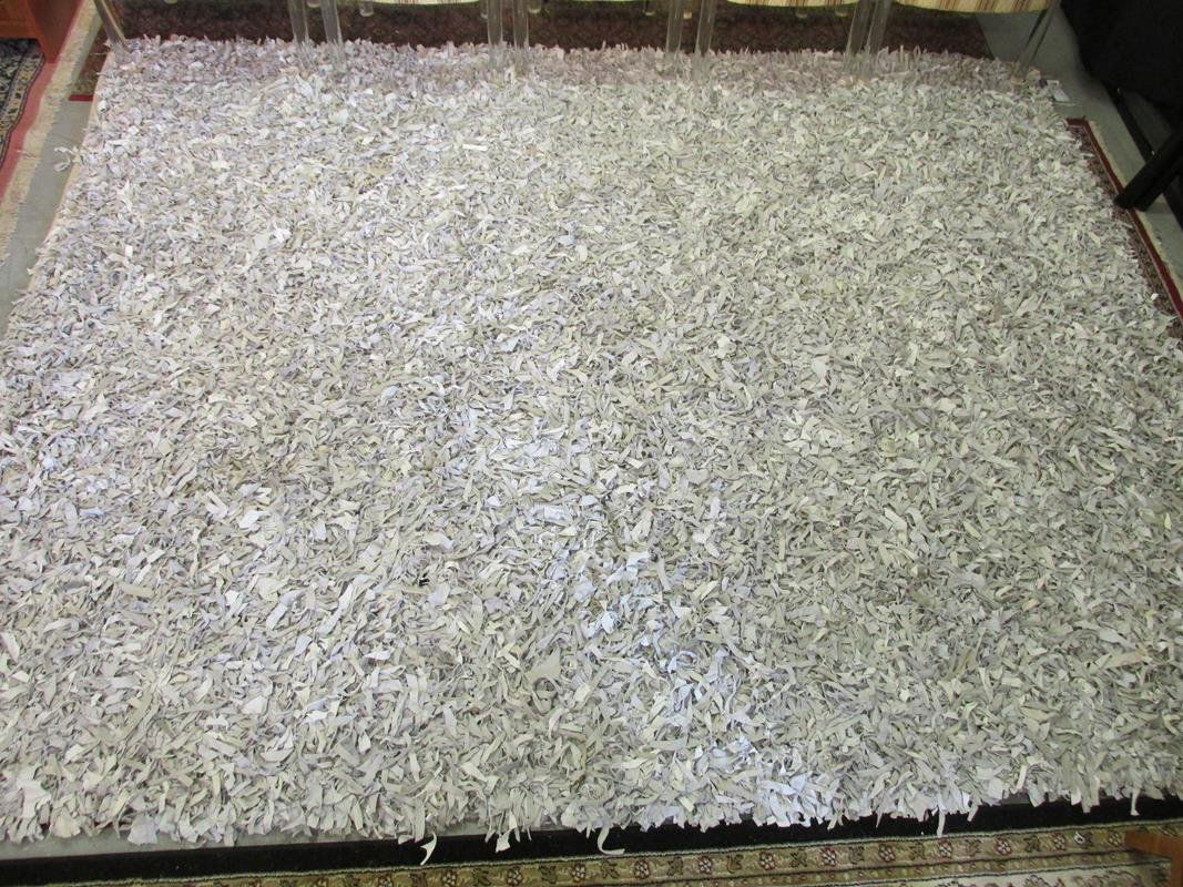 SAFAVIEH LEATHER SHAG ROOM SIZE RUG (1 of 2)
