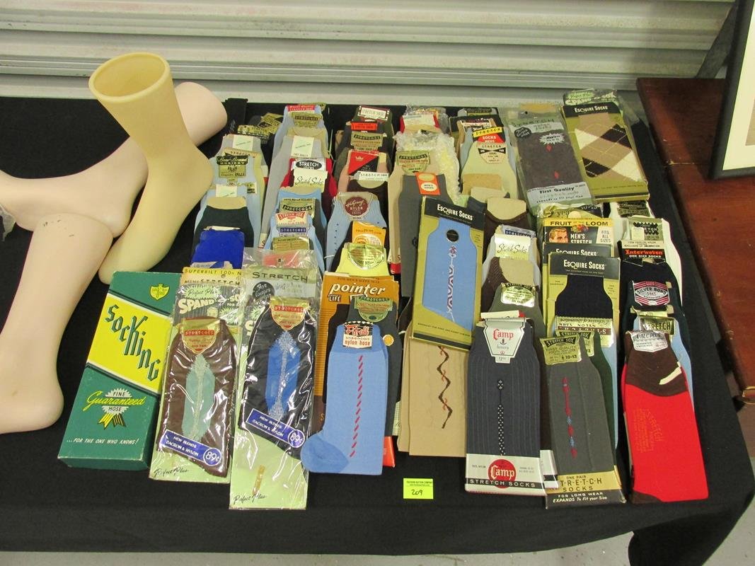 COLLECTION OF NOS MEN'S STRETCH SOCKS: 70+ PAIRS