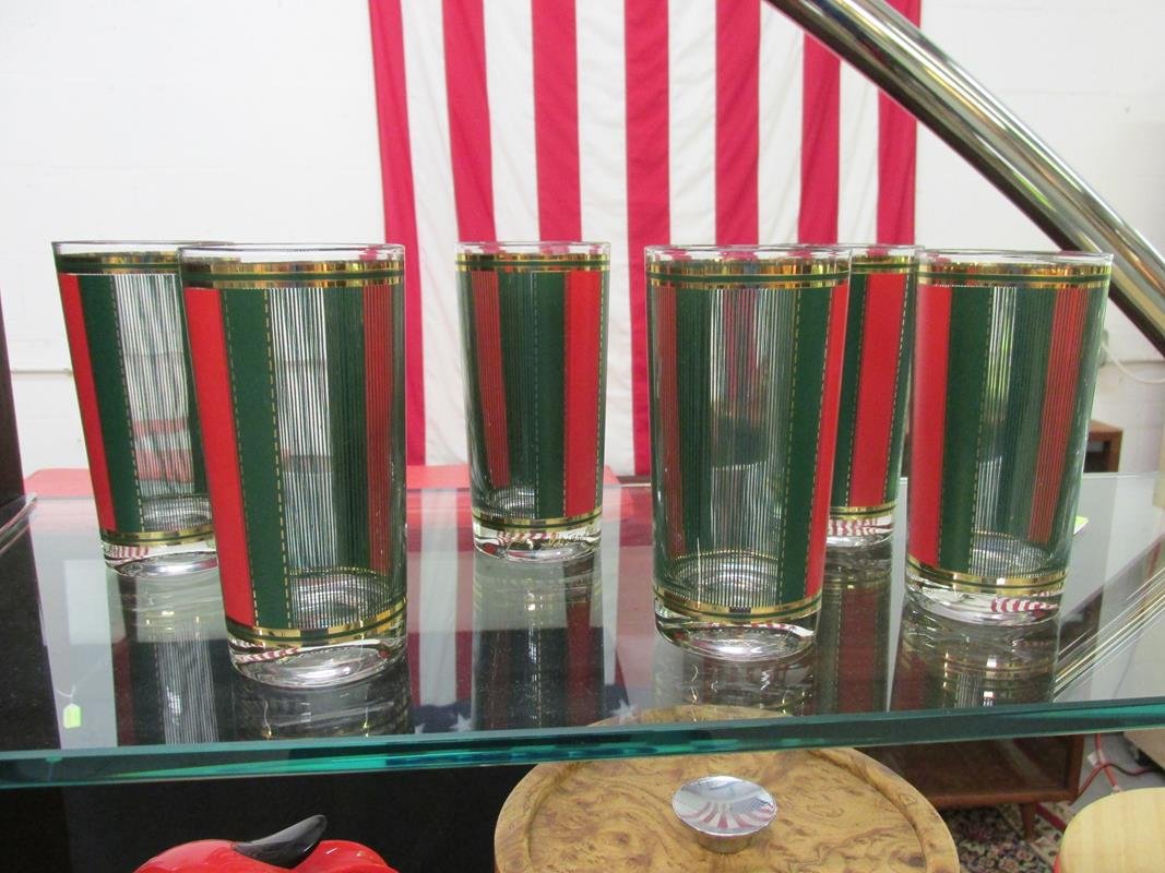 GEORGES BRIARD GILT DRINKING GLASSES: SEE TITLE