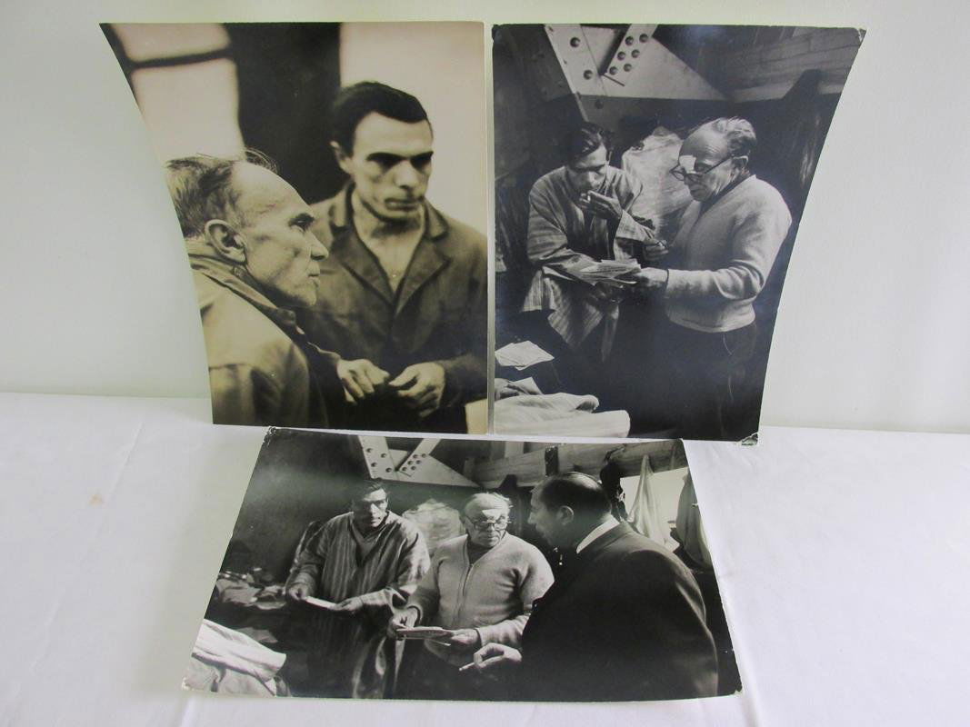 3 LIFE MAGAZINE PHOTOGRAPHS OF WALLENDAS, DETROIT,: JOE CLARK FOR LIFE MAGAZINE PHOTOS TAKEN IN THE AFTERMATH OF THE TRAGEDY OF THE FALL OF 1962 WHICH KILLED TWO OF THE TROUPE AND PERMANENTLY DISABLED ANOTHER. THESE PHOTOS DEPICT THE TROUPE BACKSTAGE I