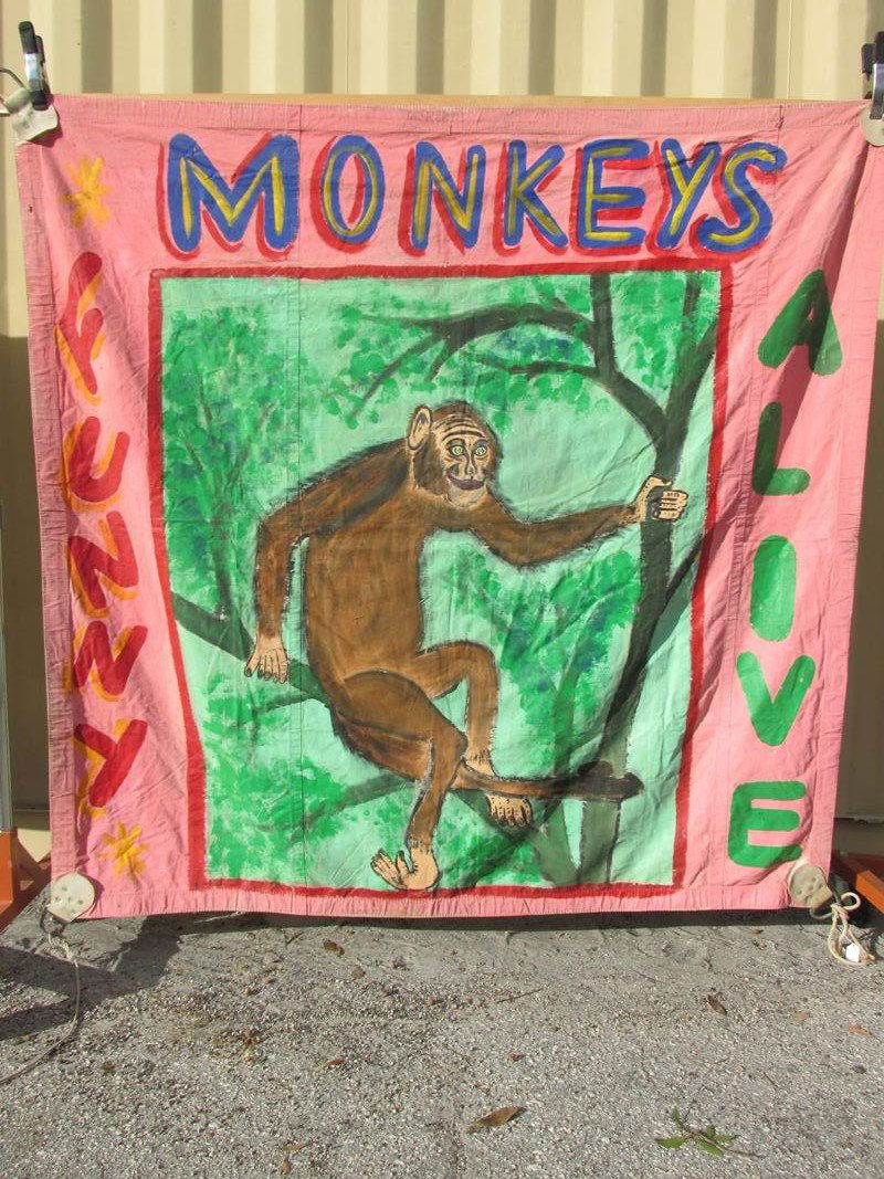 "MONKEYS" SIDE SHOW BANNER (1 of 2)