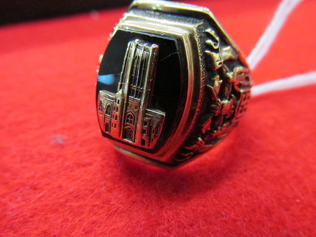 JENKINS 10K GOLD MEN'S RING: SEE TITLE