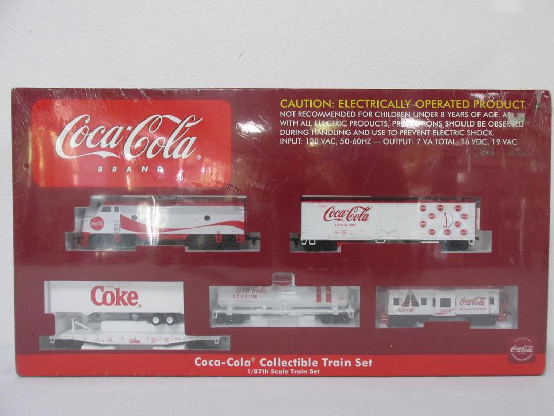 coca cola collectible train set