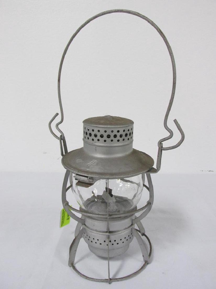 N.Y. CENTRAL CLEAR GLOBE RAILROAD LANTERN (1 of 2)