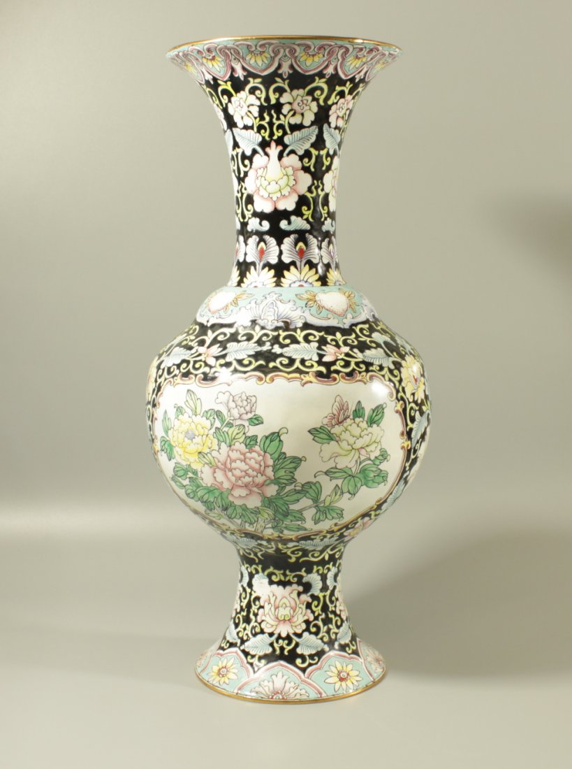 A Chinese  Enameled Copper Vase (1 of 5)