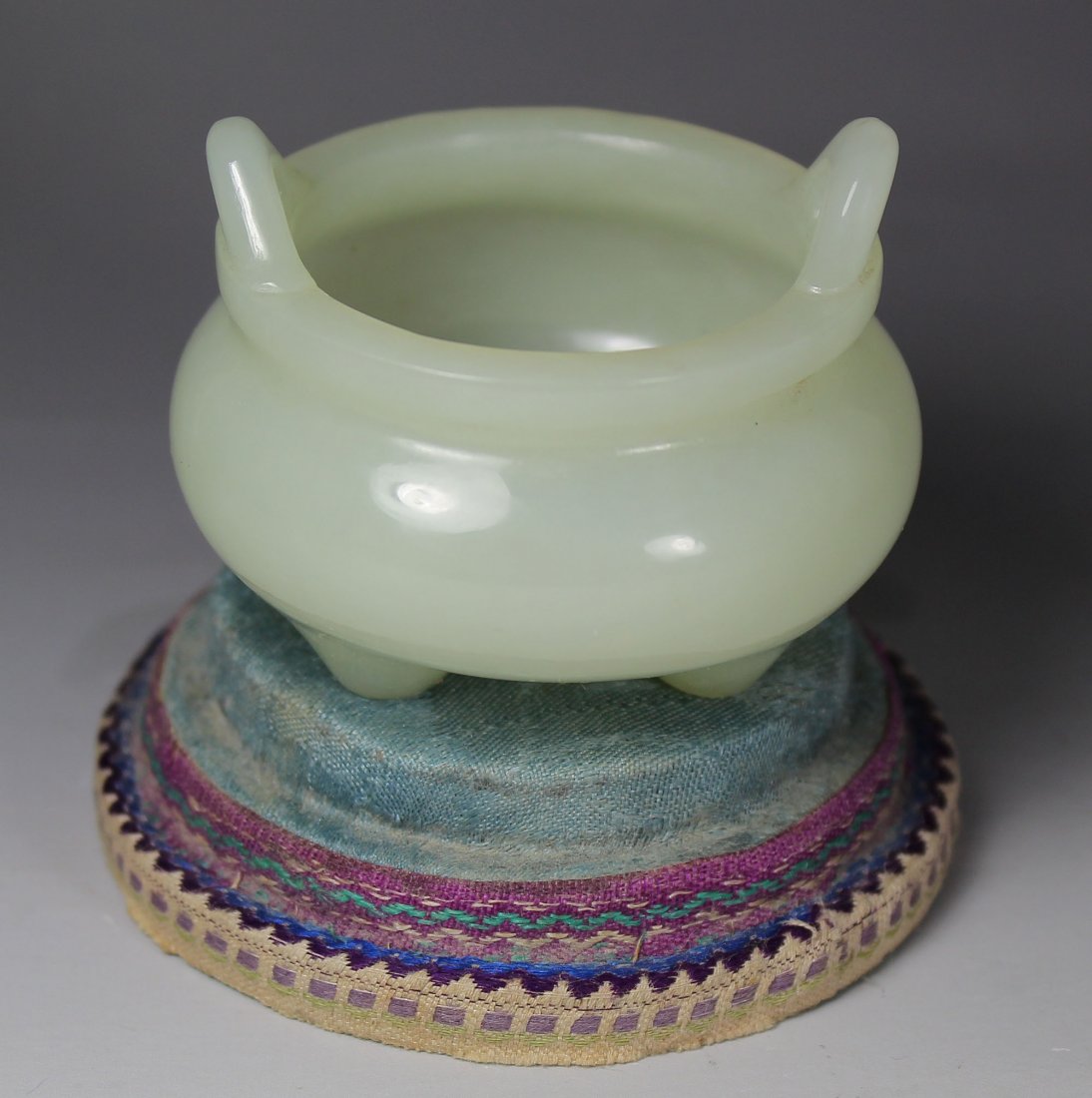 A Chinese Antique Hetian Jade Carved Censer (1 of 8)