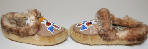 TWO PAIR OF TLINGIT MOCCASINS - 3