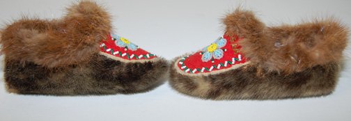TWO PAIR OF TLINGIT MOCCASINS - 4