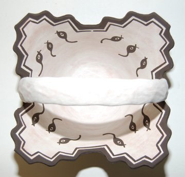 ZUNI POTTERY KIVA BOWL - 4