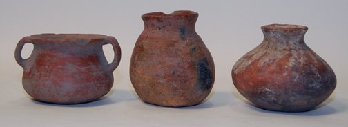 THREE PRECOLUMBIAN POTTERY JARS