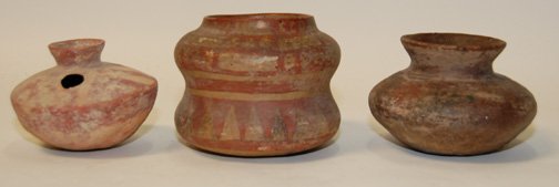 THREE PRECOLUMBIAN POTTERY VASES - 2