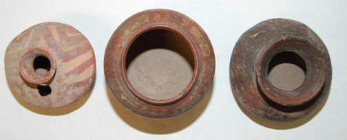 THREE PRECOLUMBIAN POTTERY VASES - 4