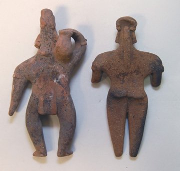 TWO MEXICAN POTTERY FIGURES - 2