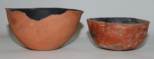 TWO ANASAZI POTTERY BOWL
