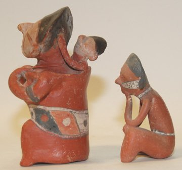 TWO PRECOLUMBIAN POTTERY IDOLS - 2