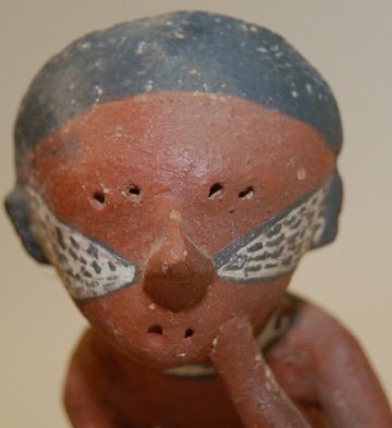 TWO PRECOLUMBIAN POTTERY IDOLS - 4