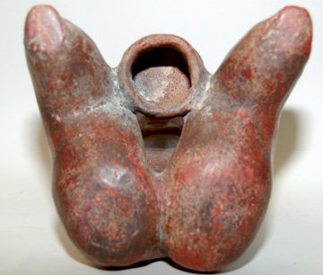 PRECOLUMBIAN POTTERY IDOL - 7