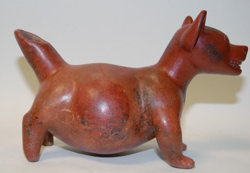 PRECOLUMBIAN POTTERY DOG